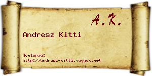 Andresz Kitti névjegykártya