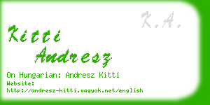 kitti andresz business card